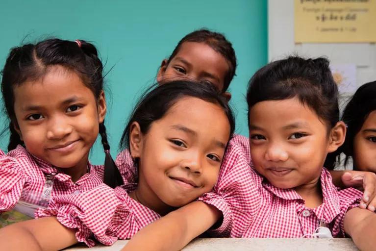 Elèves cambodgiennes de l’école Happy Chandara